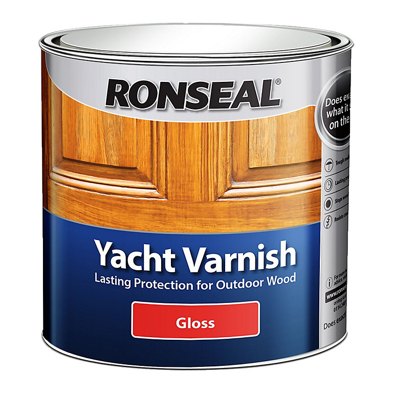 Product image for Ronseal Yacht Varnish Gloss Clear 2.5ltr
