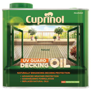Product image for Cuprinol UV Guard Decking Oil Natural 2.5ltr