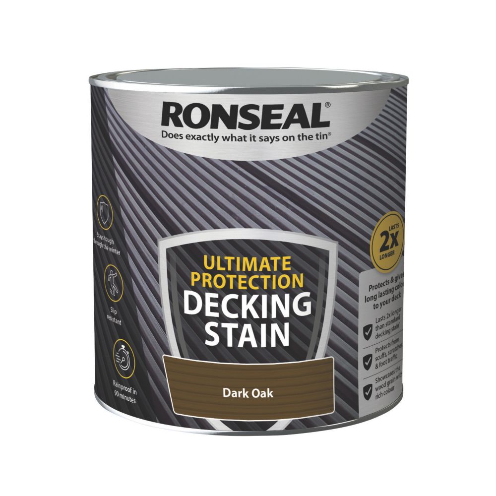 Image of Ronseal Ultimate Protection Decking Stain Dark Oak 2.5ltr