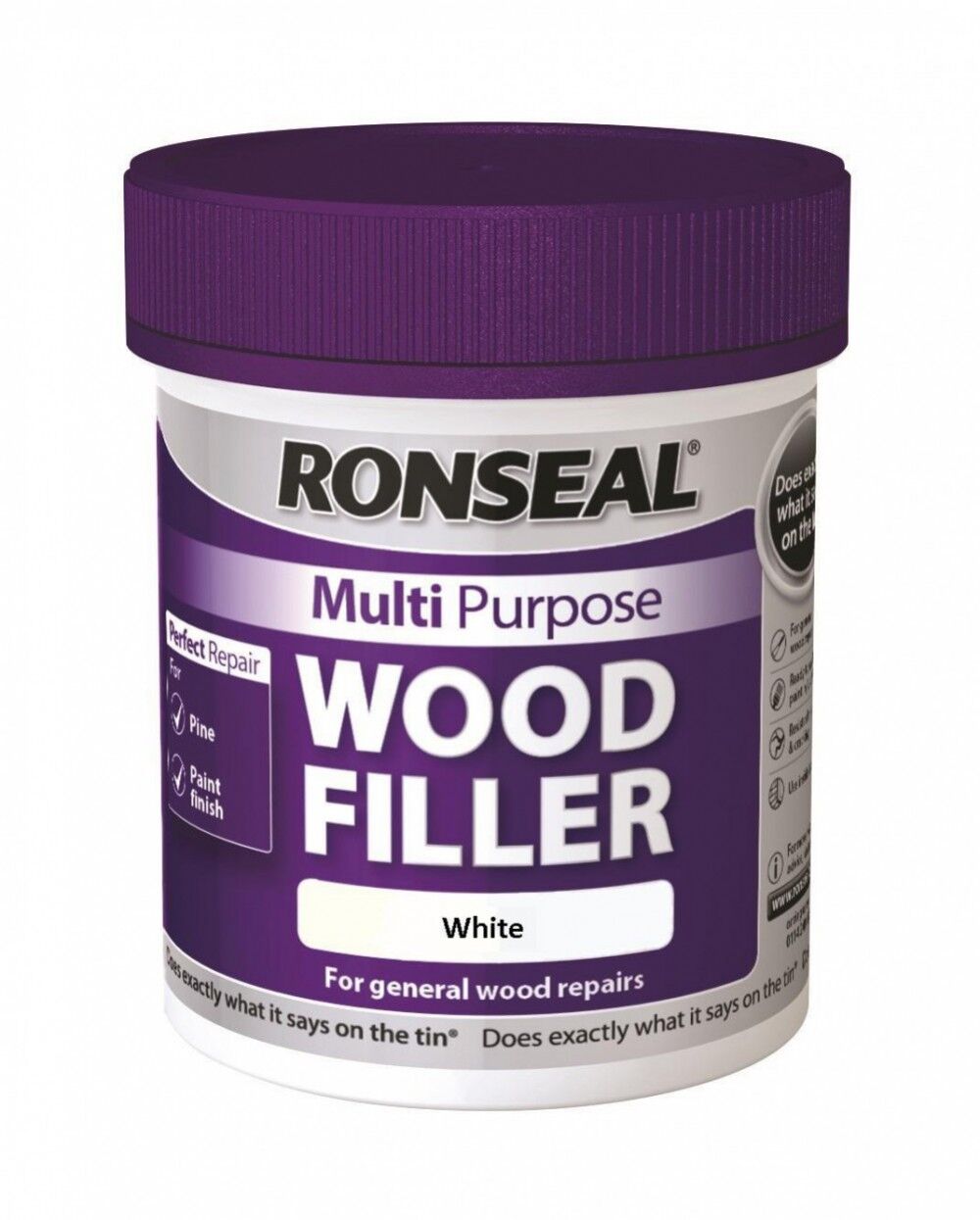 Product image for Ronseal Multi Purpose Wood Filler White 250g