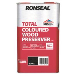 Product image for Ronseal Trade Total Wood Preserver Black 5ltr