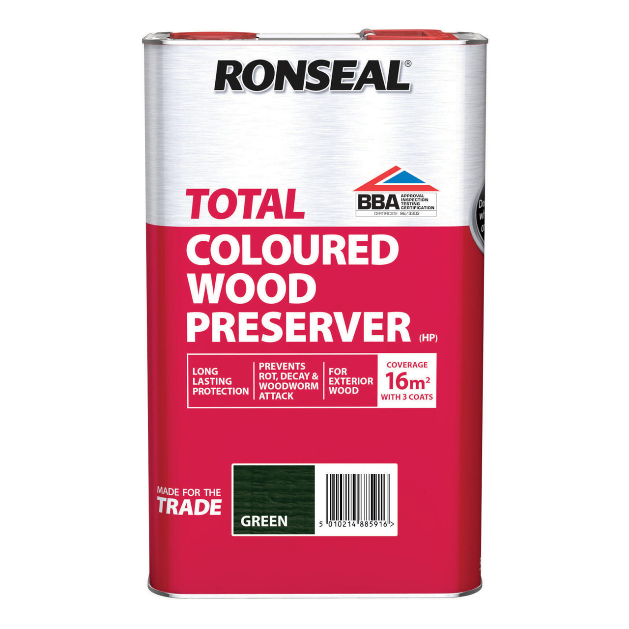 Product image for Ronseal Trade Total Wood Preserver Green 2.5ltr
