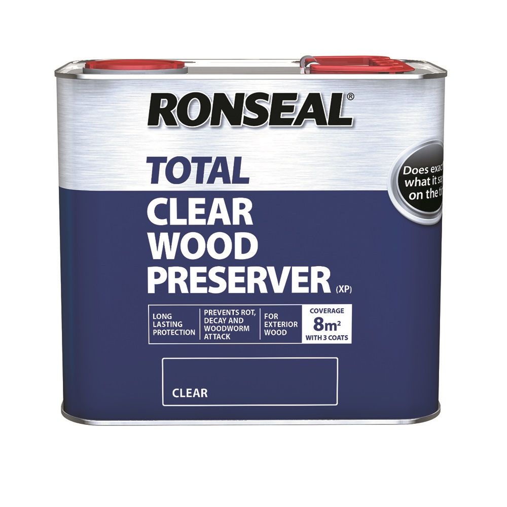 Image of Ronseal Trade Total Wood Preserver Clear 2.5ltr