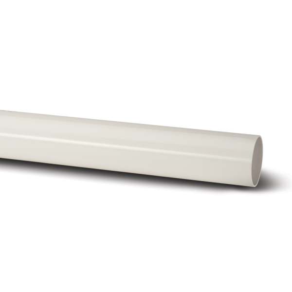 Product image for Round Downpipe 2.5m Pipe White 68mm