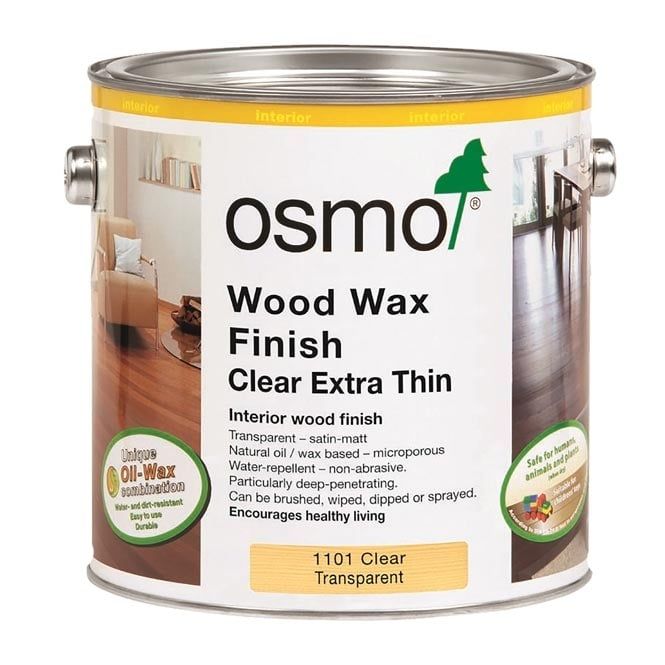 Product image for Osmo Wood Wax Finish Extra Thin Clear Satin 2.5ltr