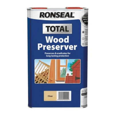 Product image for Ronseal Total Wood Preserver Clear 5l