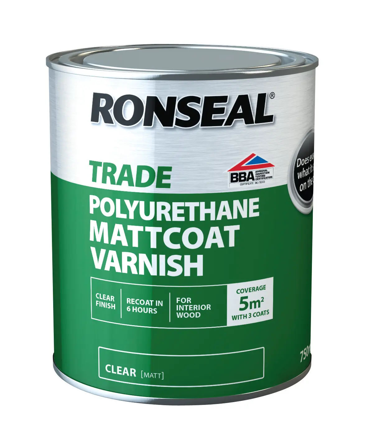 Product image for Ronseal Trade Mattcoat Varnish 750ml