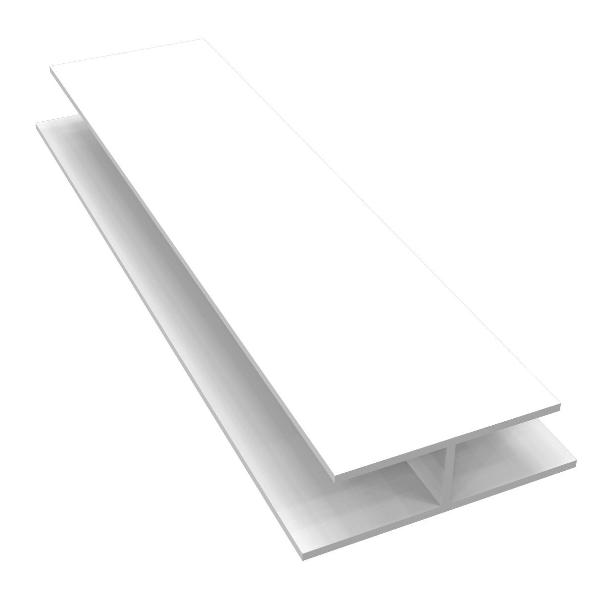 Product image for Freefoam Hollow Soffit H Joining Trim 5m L White Pack Of 10