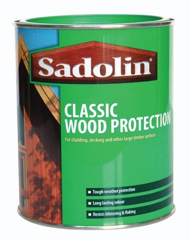 Image of Sadolin Classic Wood Protection Jacobean Walnut 1 Litre