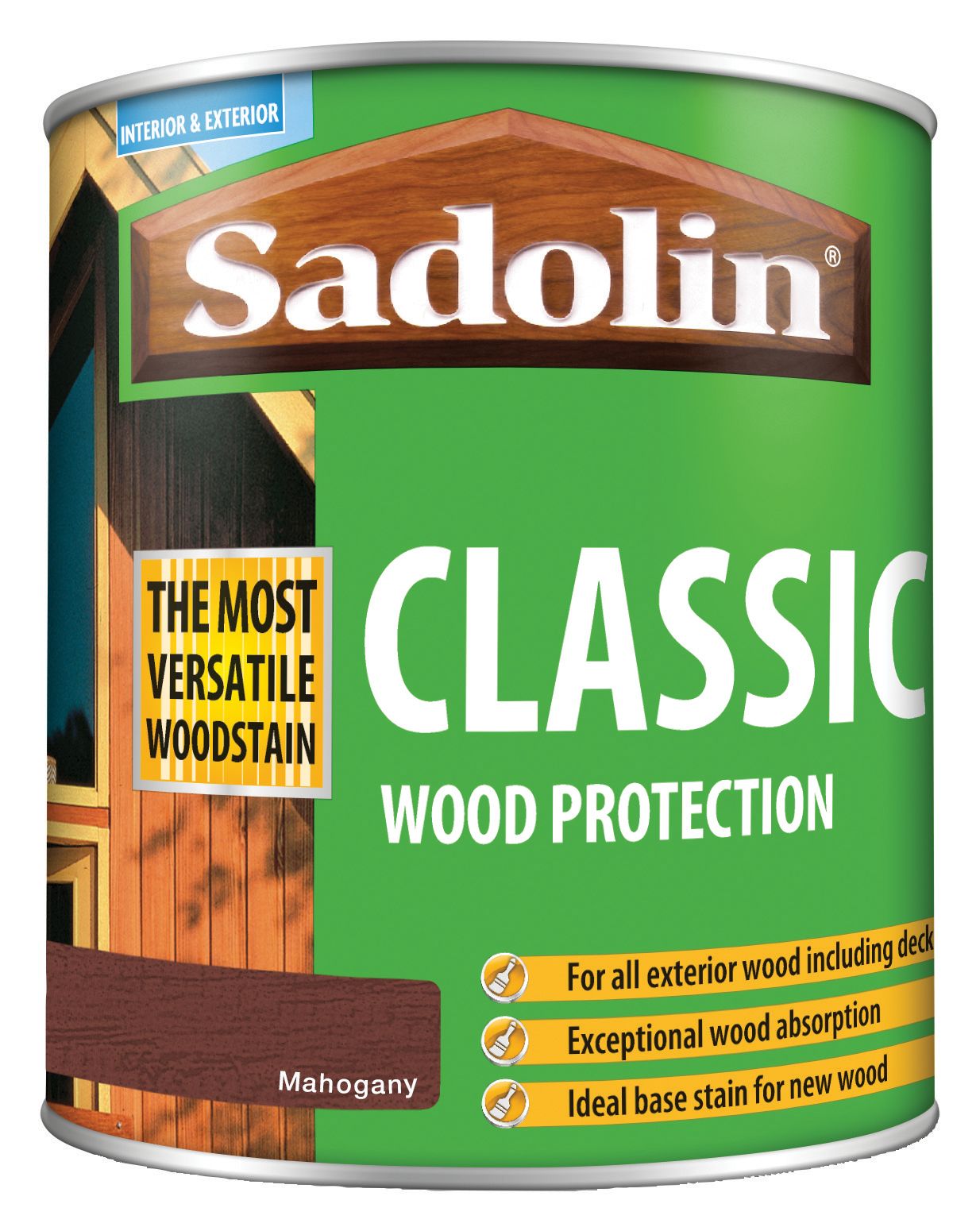 Product image for Sadolin Classic Wood Protection Mahogany 1 Litre