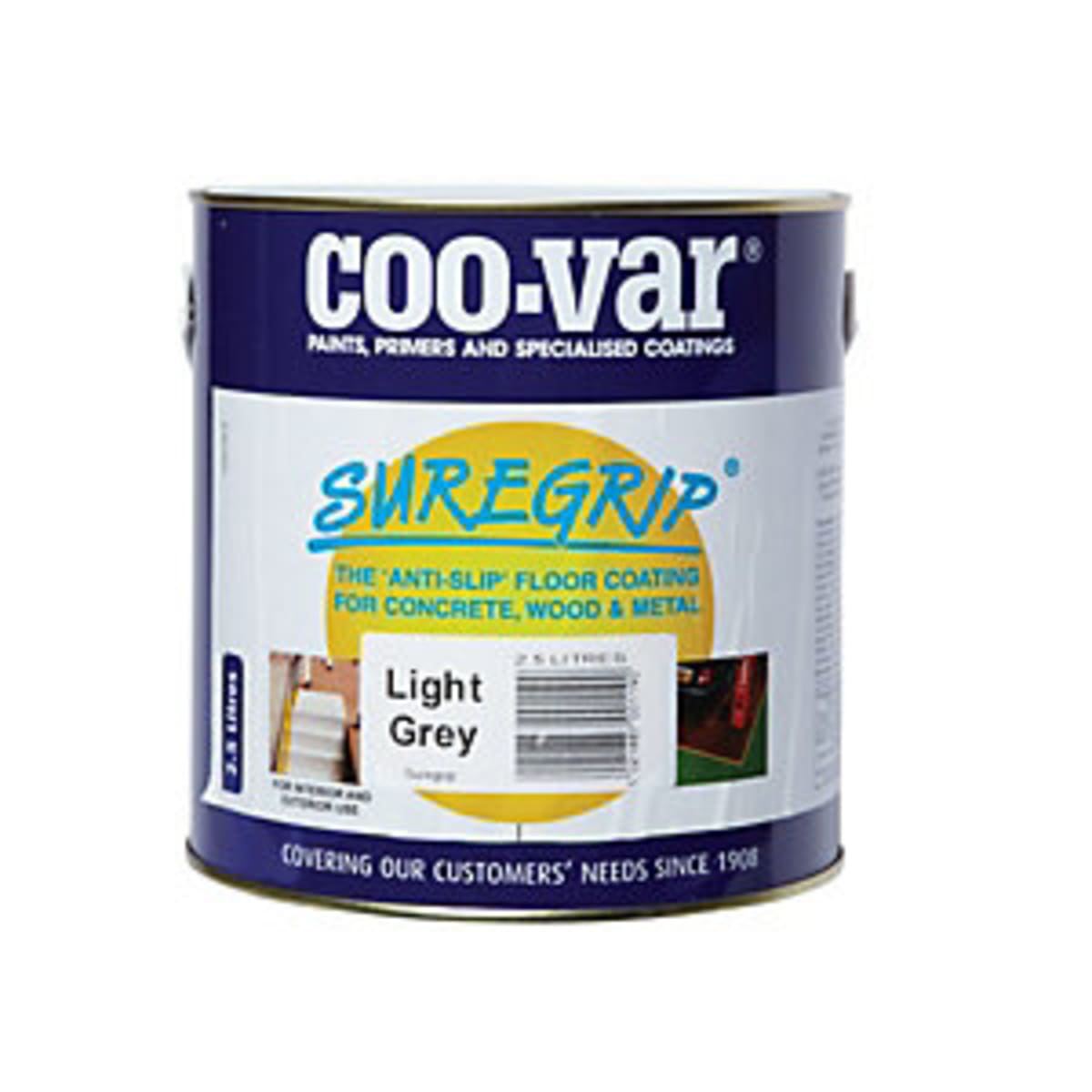 Product image for Coo-var Suregrip Anti Slip Floor Paint 5L Grey