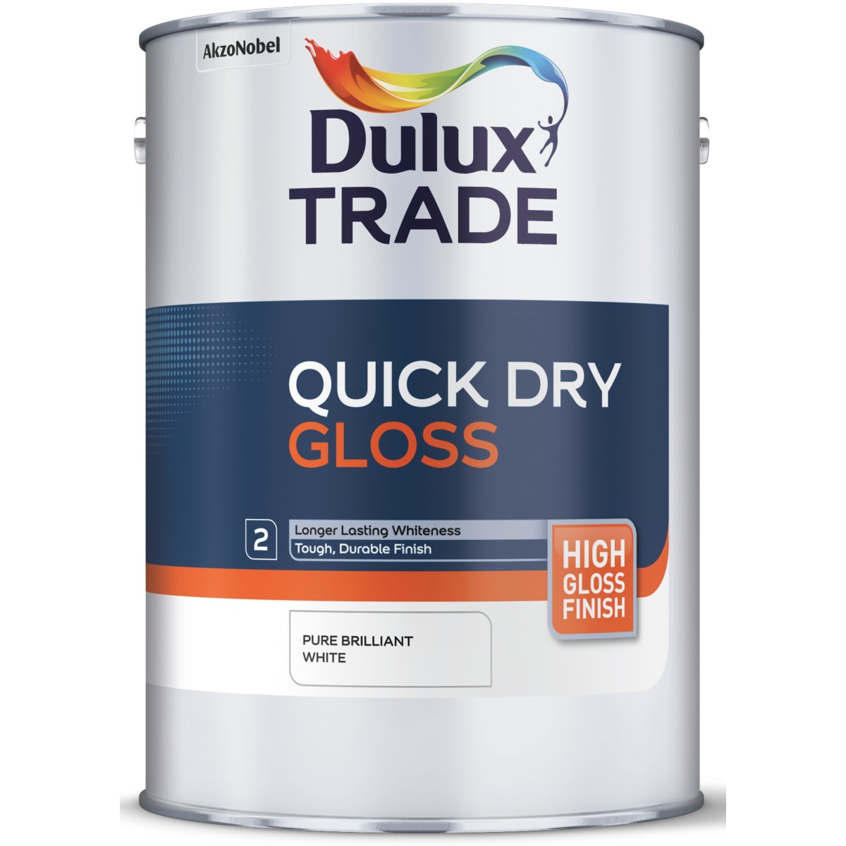Image of Dulux Trade Quick Dry Gloss 5 Litres Pure Brilliant White