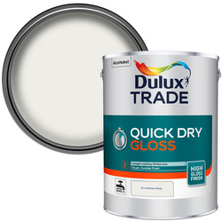Product image for Dulux Trade Quick Dry Gloss 5 Litres Pure Brilliant White