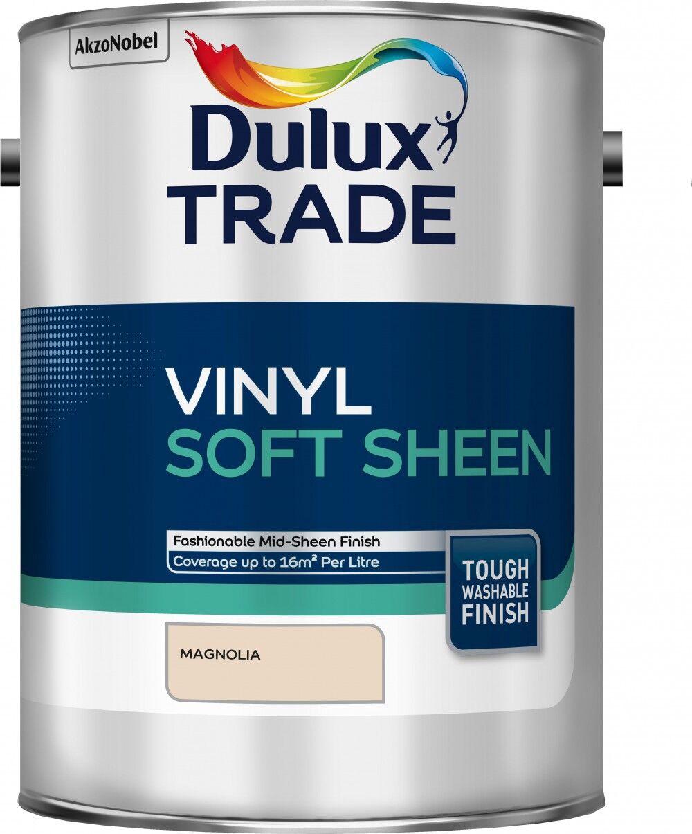 Product image for Dulux Trade Vinyl Soft Sheen 5 Litres Magnolia