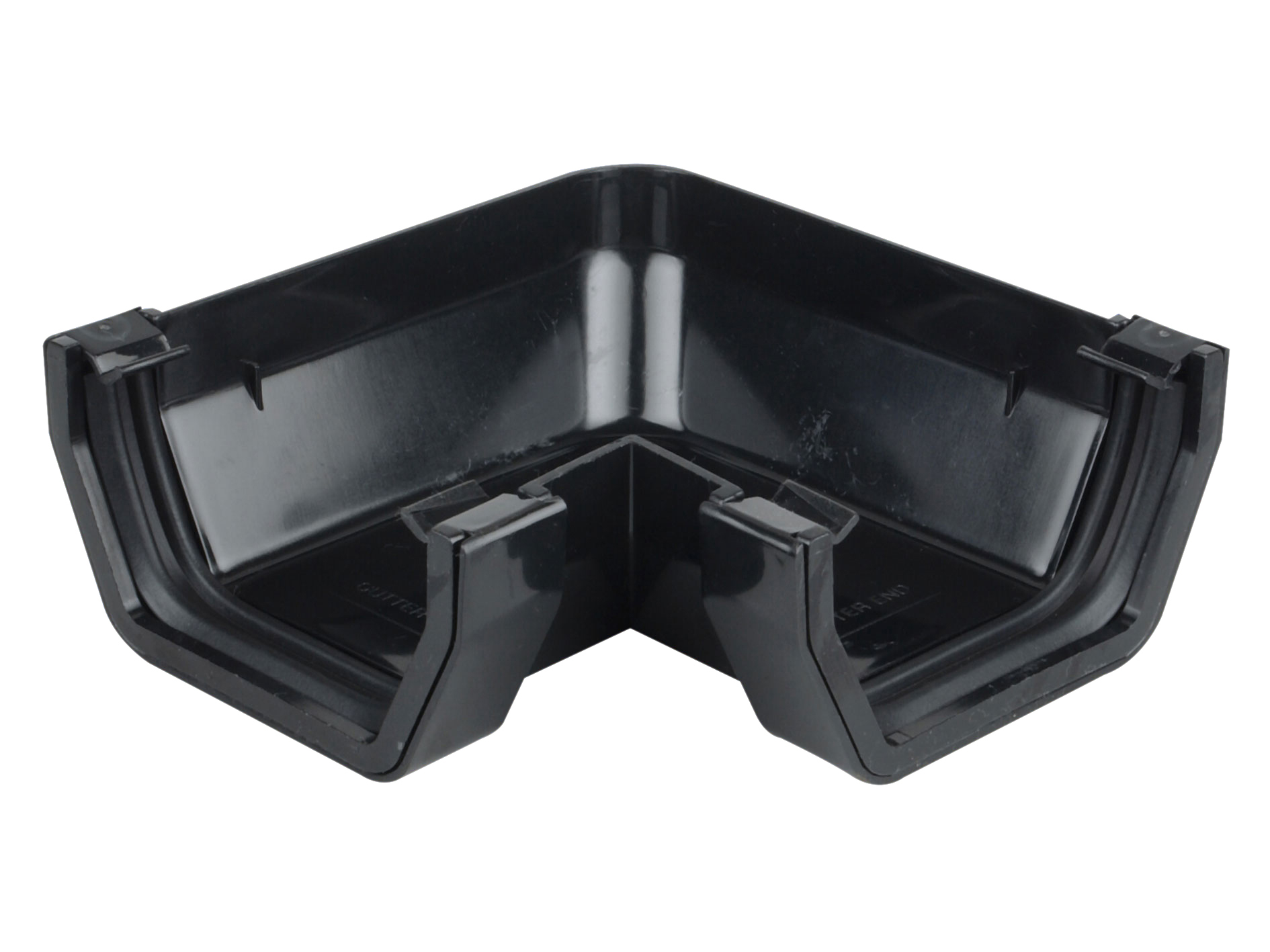 Product image for Osma Squareline Gutter Angles 90 Degree 100mm Dia Black