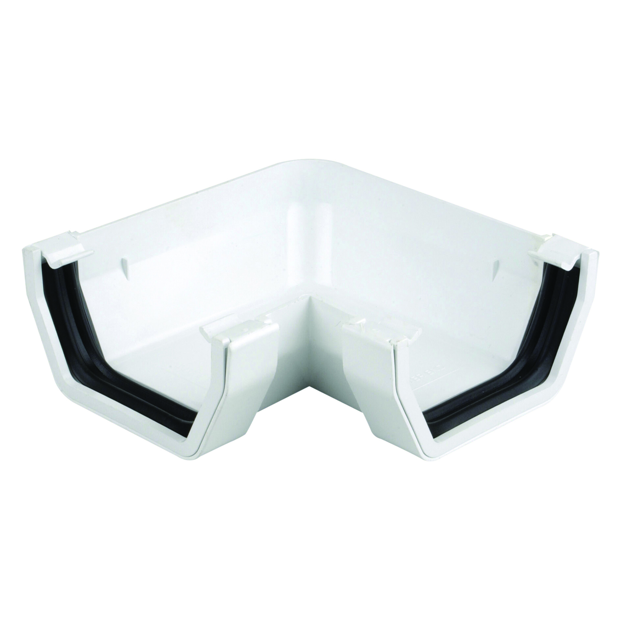 Product image for Osma Squareline Gutter 90 Degrees Angle 100mm Dia White
