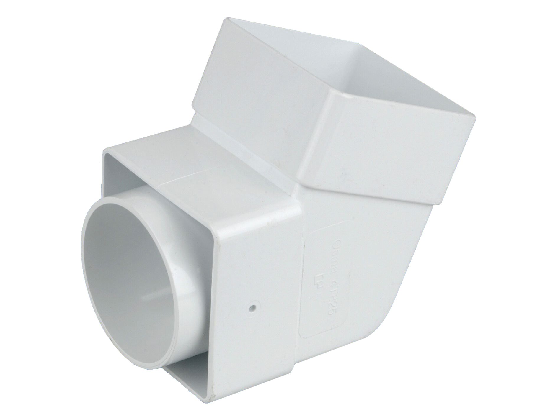 Product image for Osma Squareline Offset Bend-socket 67.50 Degrees 61mm Dia White