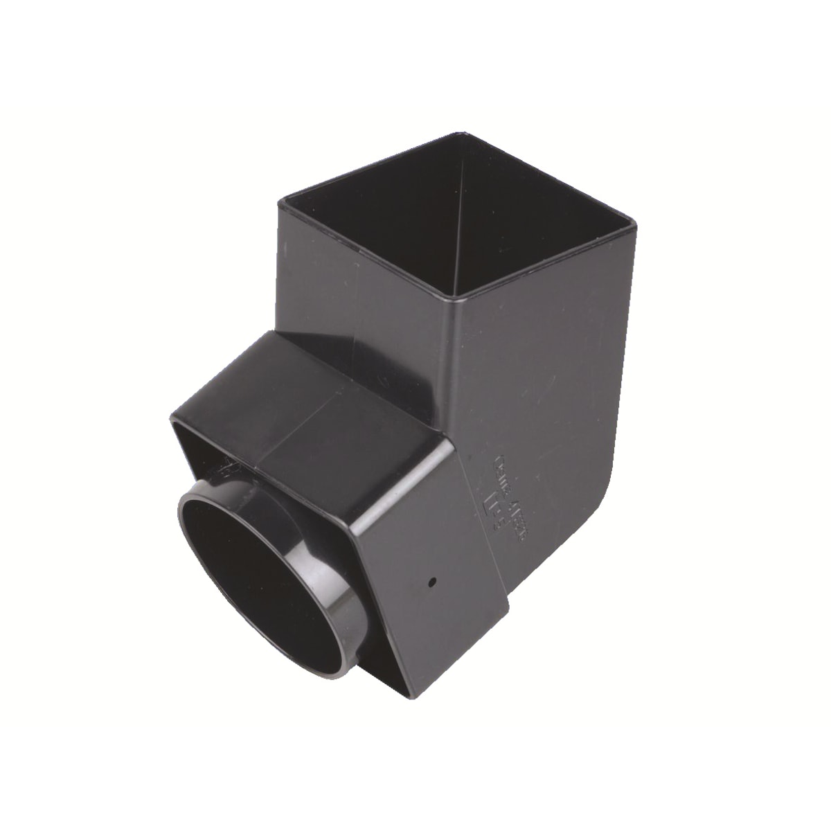 Product image for Osma Squareline Offset Bend-spigot 61mm Dia Black
