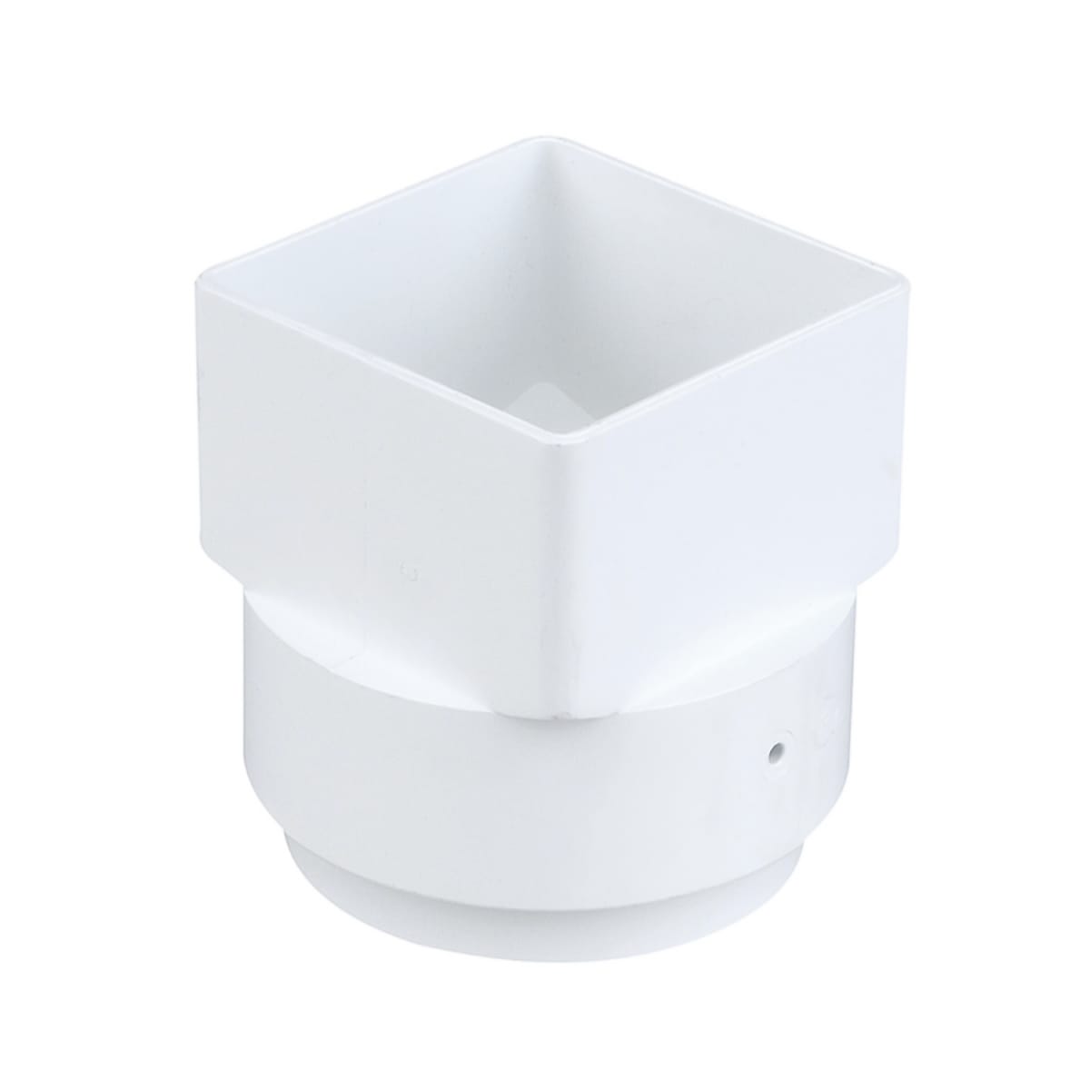 Product image for Osma Squareline Outlet Adaptor-square To Round 61mm Dia White