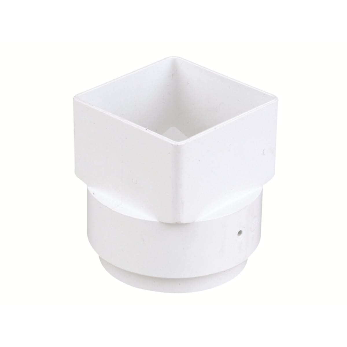 Product image for Osma Squareline Outlet Adaptor-square To Round 61mm Dia White