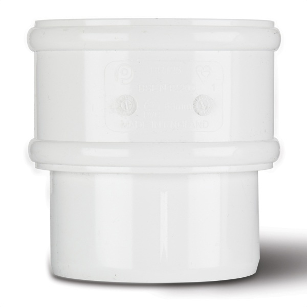 Product image for Round Downpipe Connector White 68mm