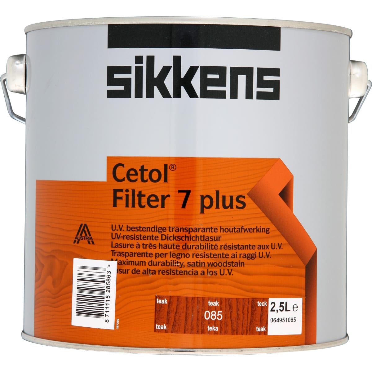 Image of Sikkens Cetol Filter 7 Plus Woodstain 2.5 Litres Teak