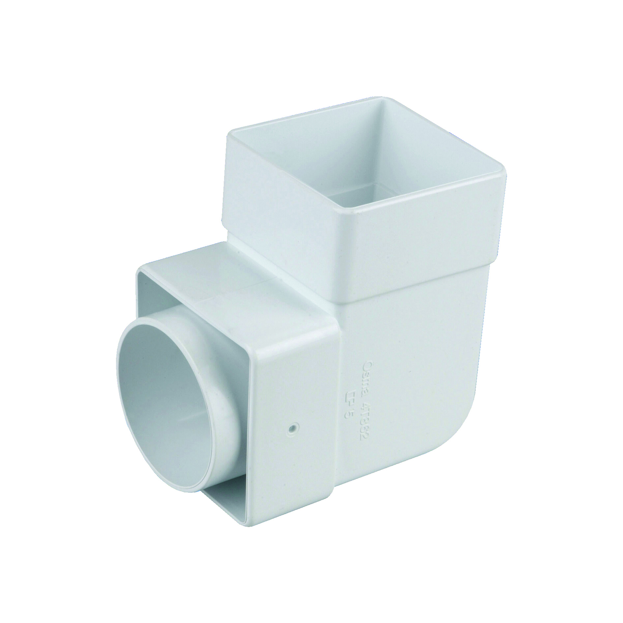 Product image for Osma Squareline Pipe Bend 90 Degrees 61mm Dia White