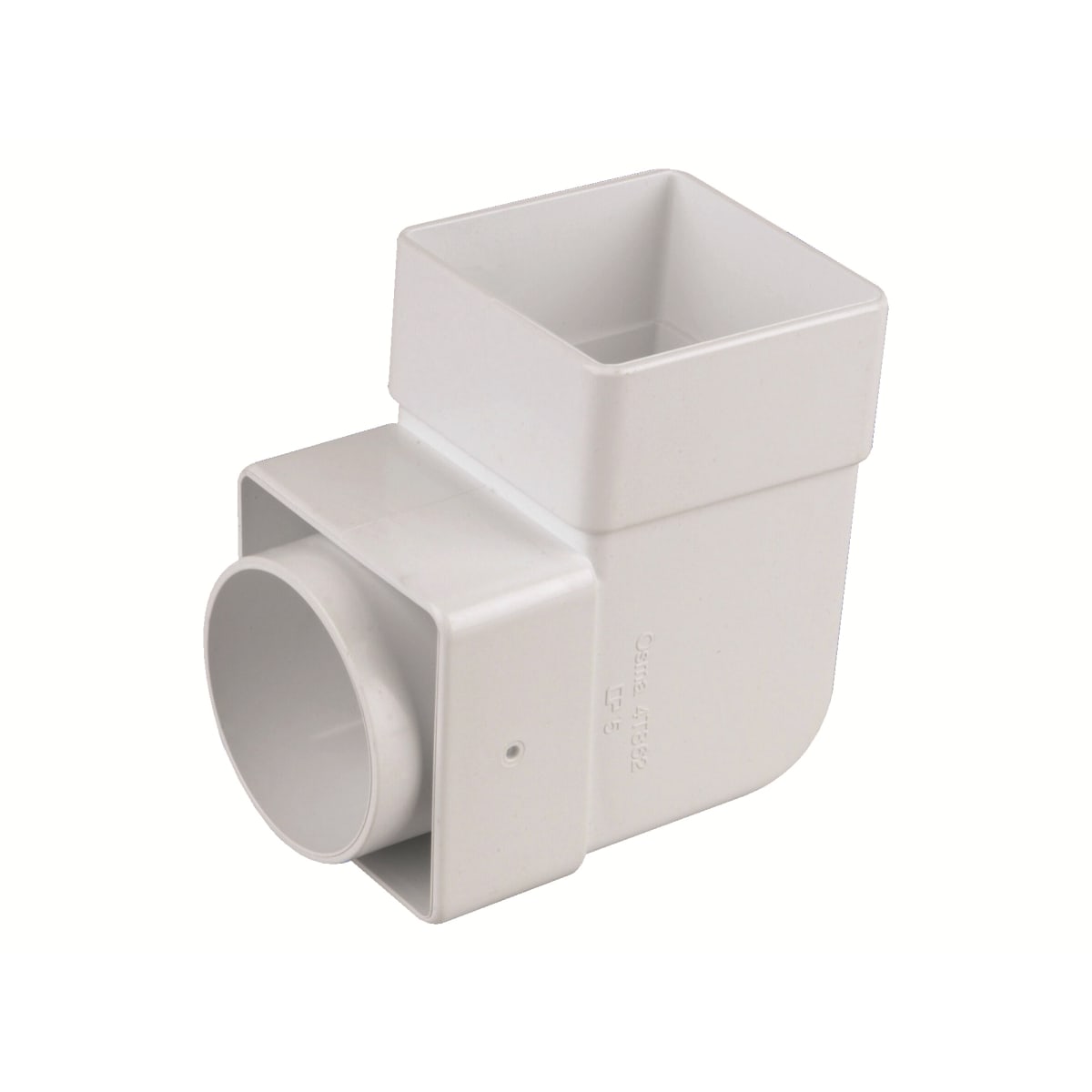 Product image for Osma Squareline Pipe Bend 90 Degrees 61mm Dia White