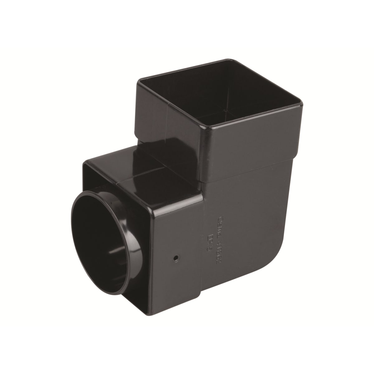 Product image for Osma Squareline Pipe Bend 90 Degrees 61mm Dia Black