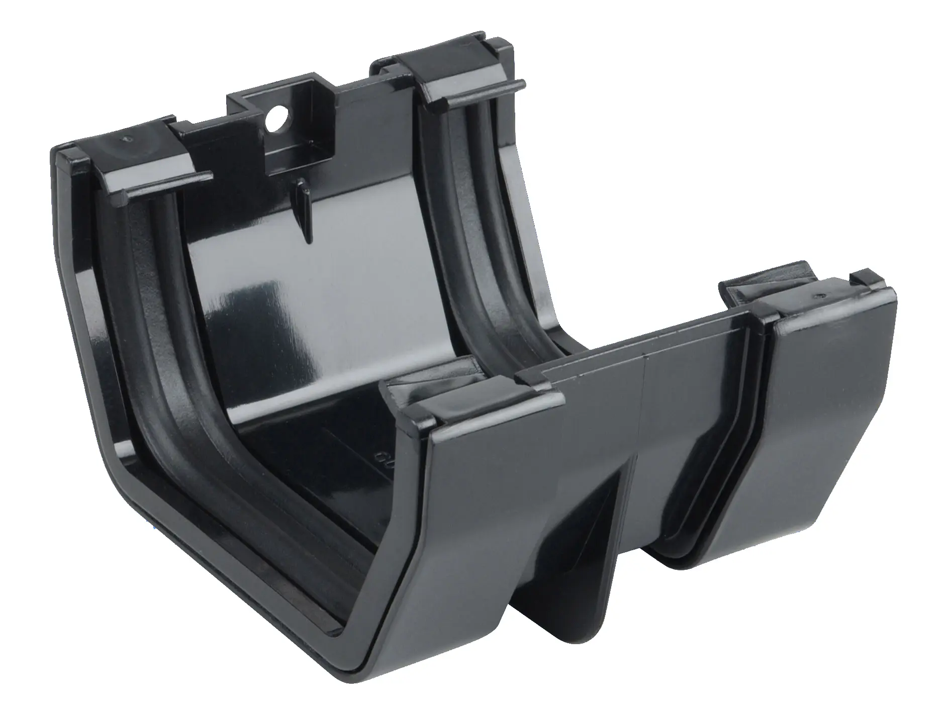 Product image for Osma Squareline Gutter Jointing Bracket 100mm Dia Black