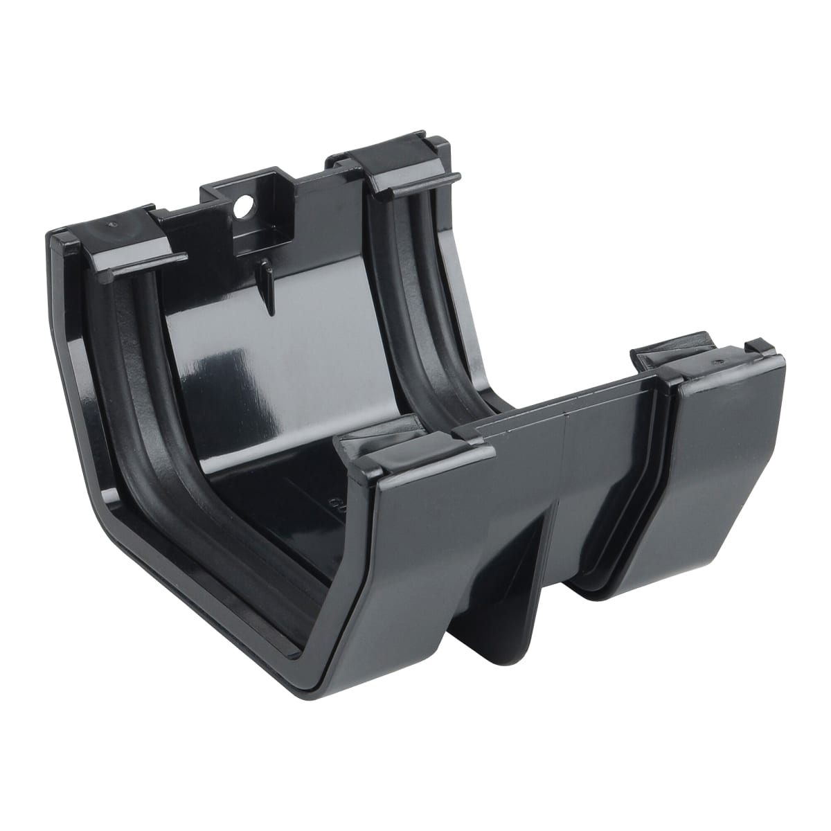 Product image for Osma Squareline Gutter Jointing Bracket 100mm Dia Black