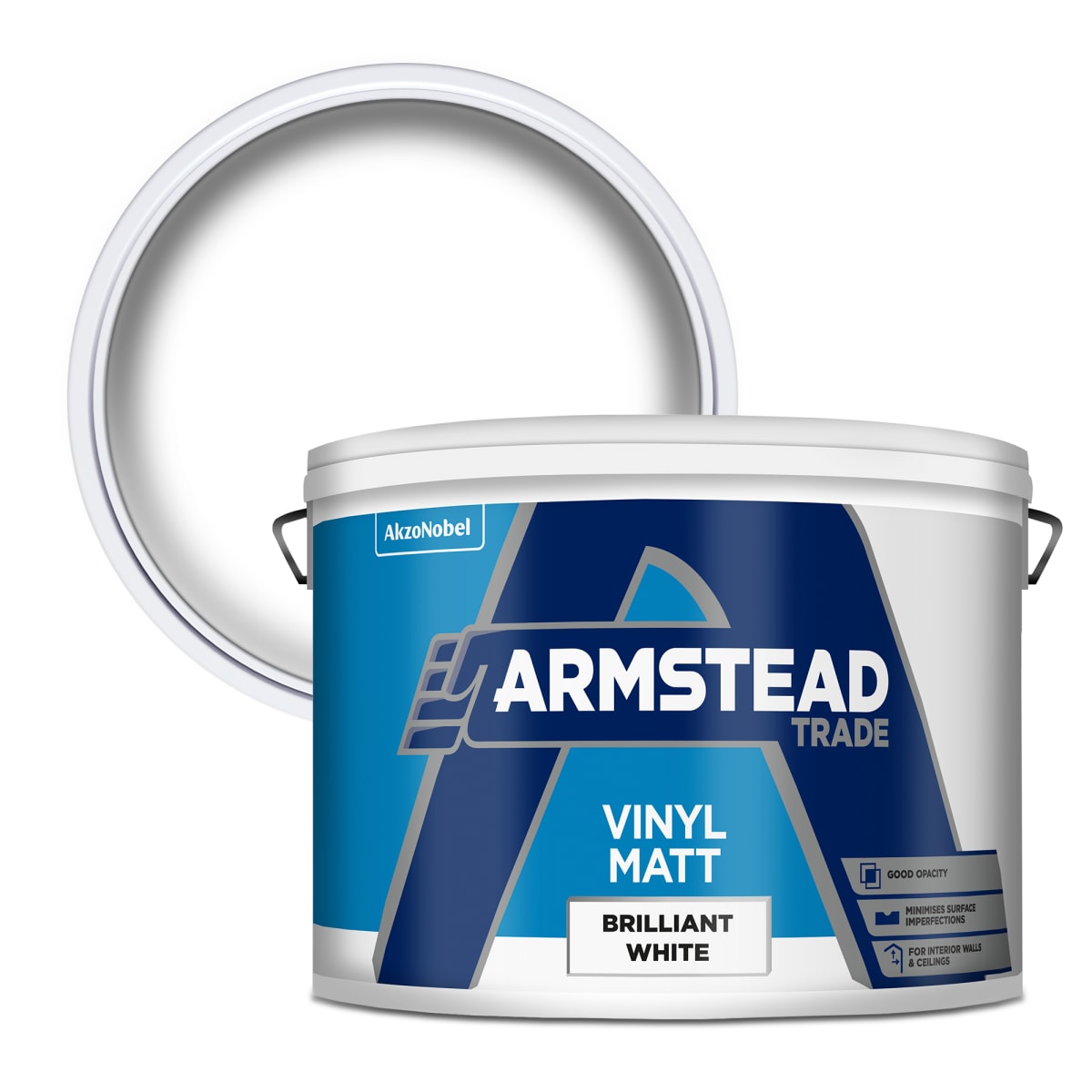Image of Armstead Trade Vinyl Matt 10L Brilliant White