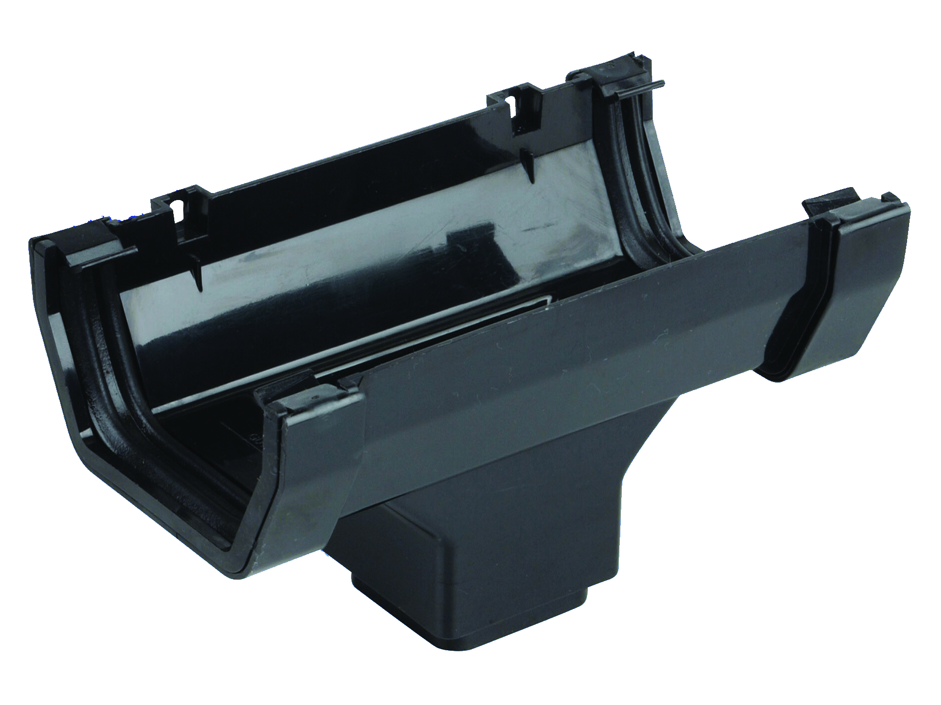 Product image for Osma Squareline Running Outlet 100mm Dia Black