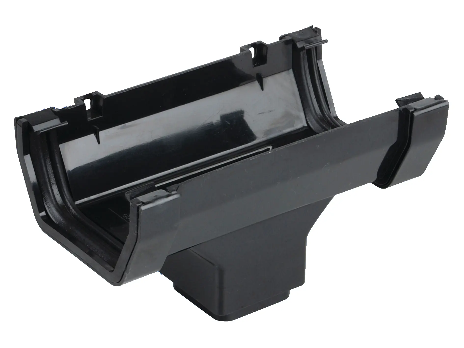 Product image for Osma Squareline Running Outlet 100mm Dia Black