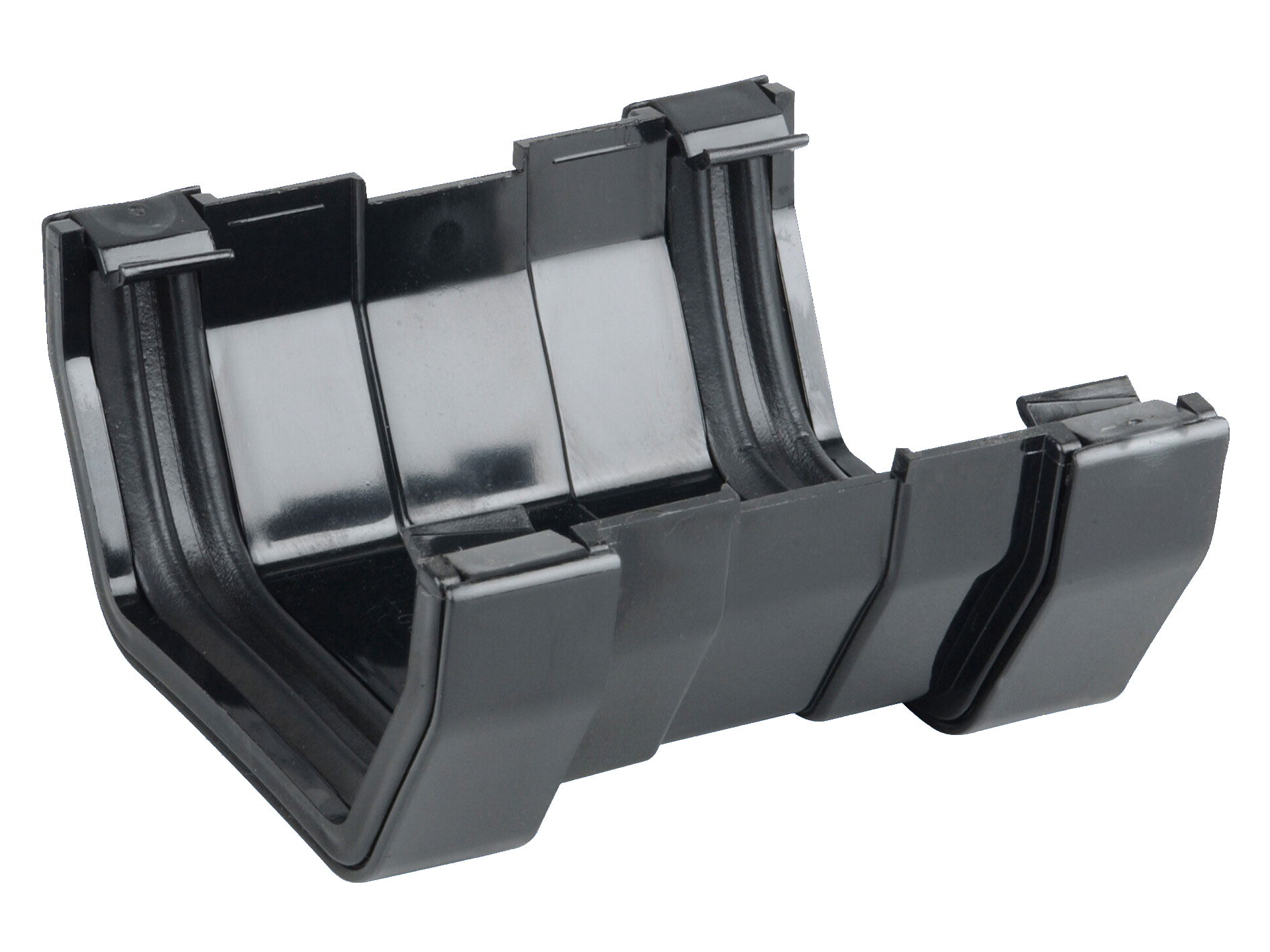 Product image for Osma Squareline Gutter Union 100mm W Black
