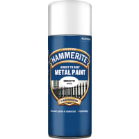 Image of Hammerite Direct To Rust Metal Aerosol Paint 400ml White
