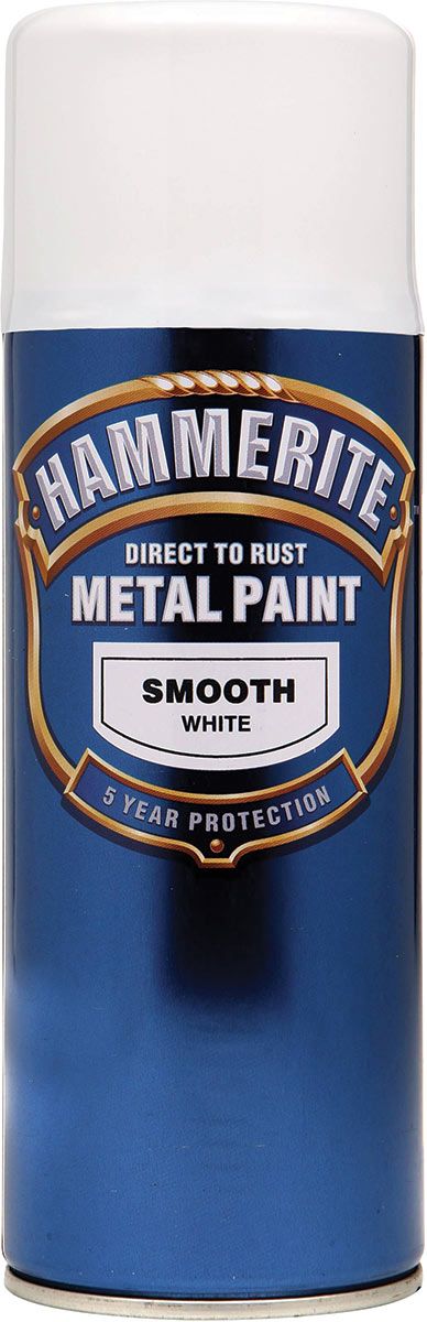 Product image for Hammerite Direct To Rust Metal Aerosol Paint 400ml White