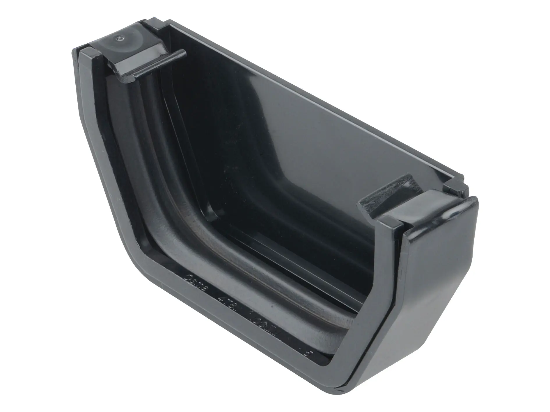Product image for Osma Squareline External Stopend 100mm Dia Black