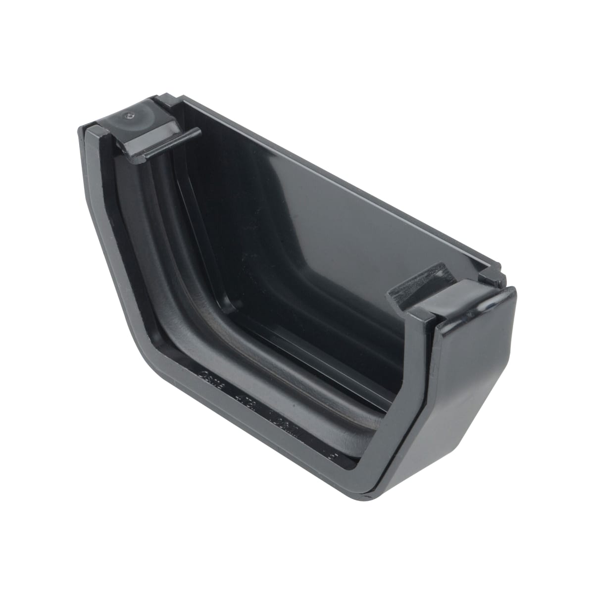 Product image for Osma Squareline External Stopend 100mm Dia Black