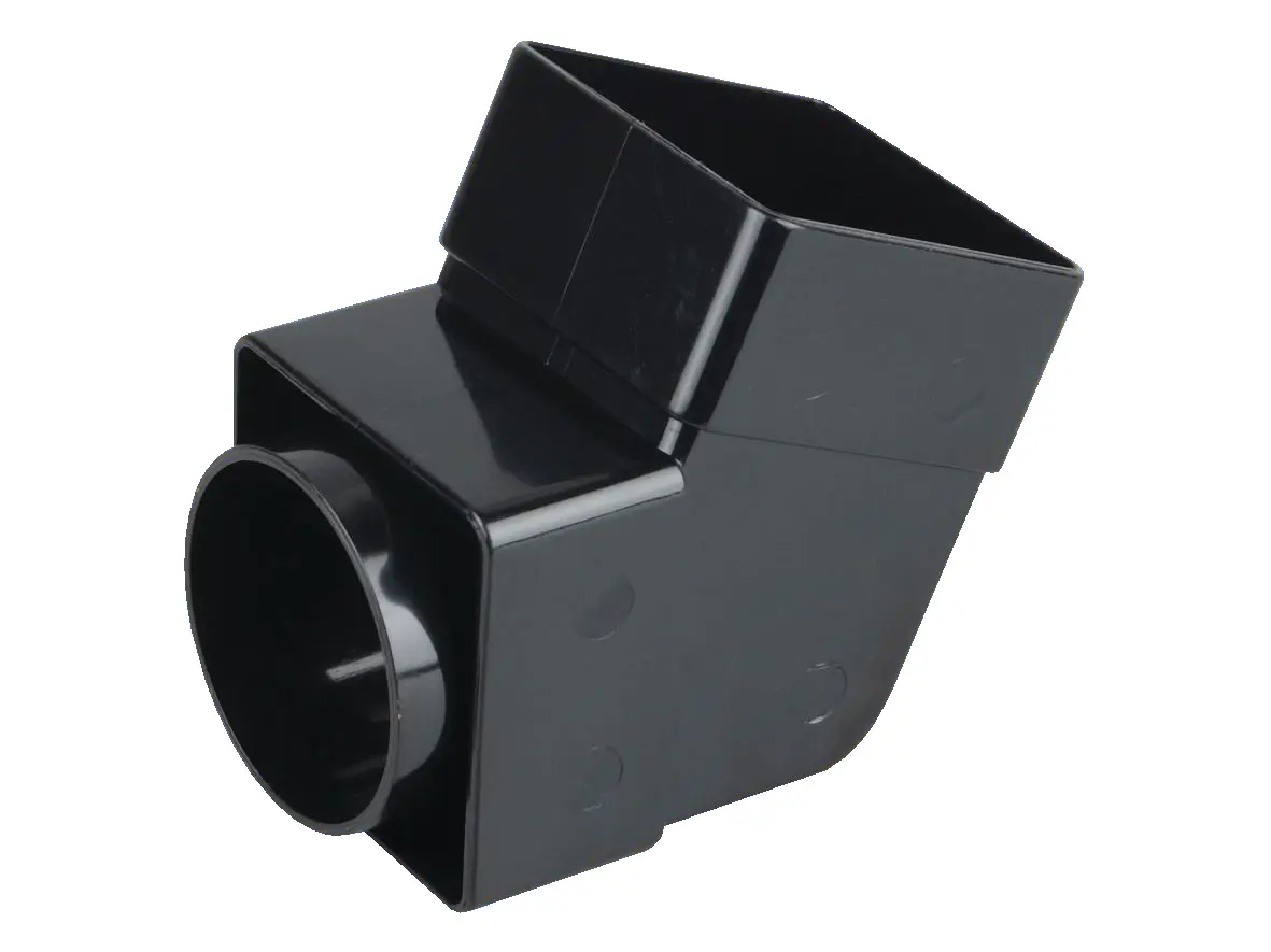 Product image for Osma Squareline Offset Bend-socket 67.50 Degrees 61mm Dia Black