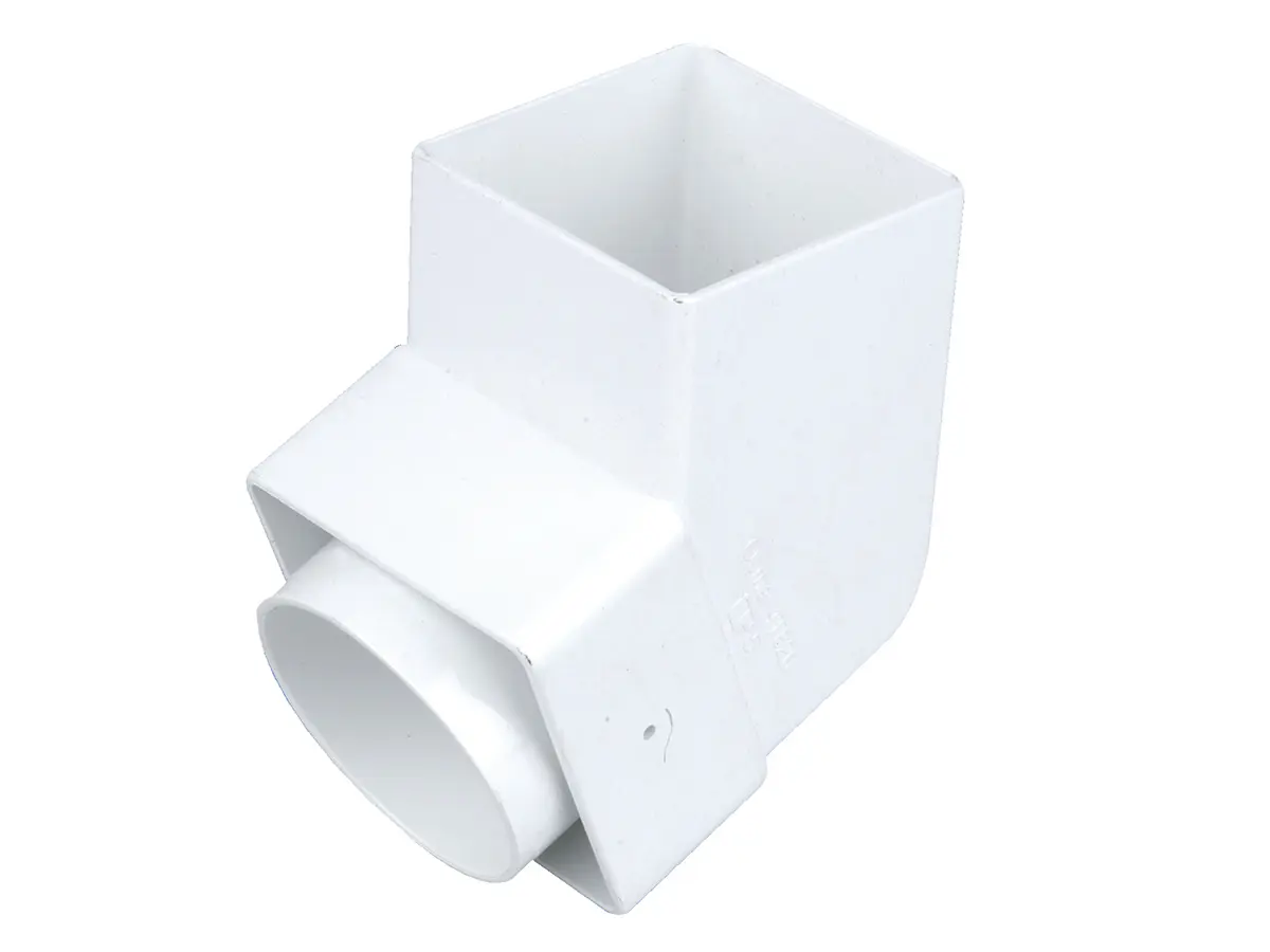 Product image for Osma Squareline Offset Bend-spigot 67.50 Degrees 61mm Dia White