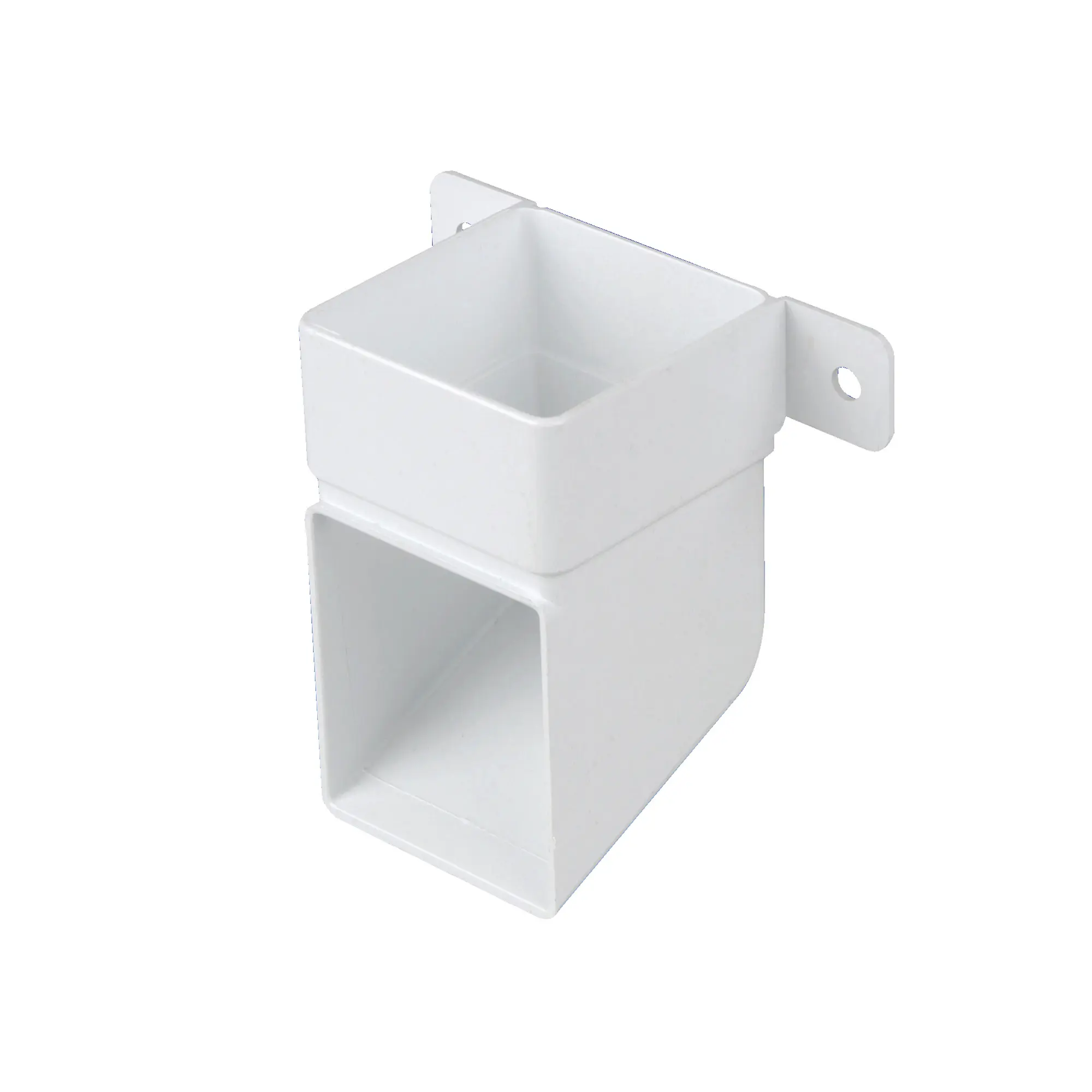 Product image for Osma Squareline Pipe Shoe And Bracket 116 X 108 X 66mm White