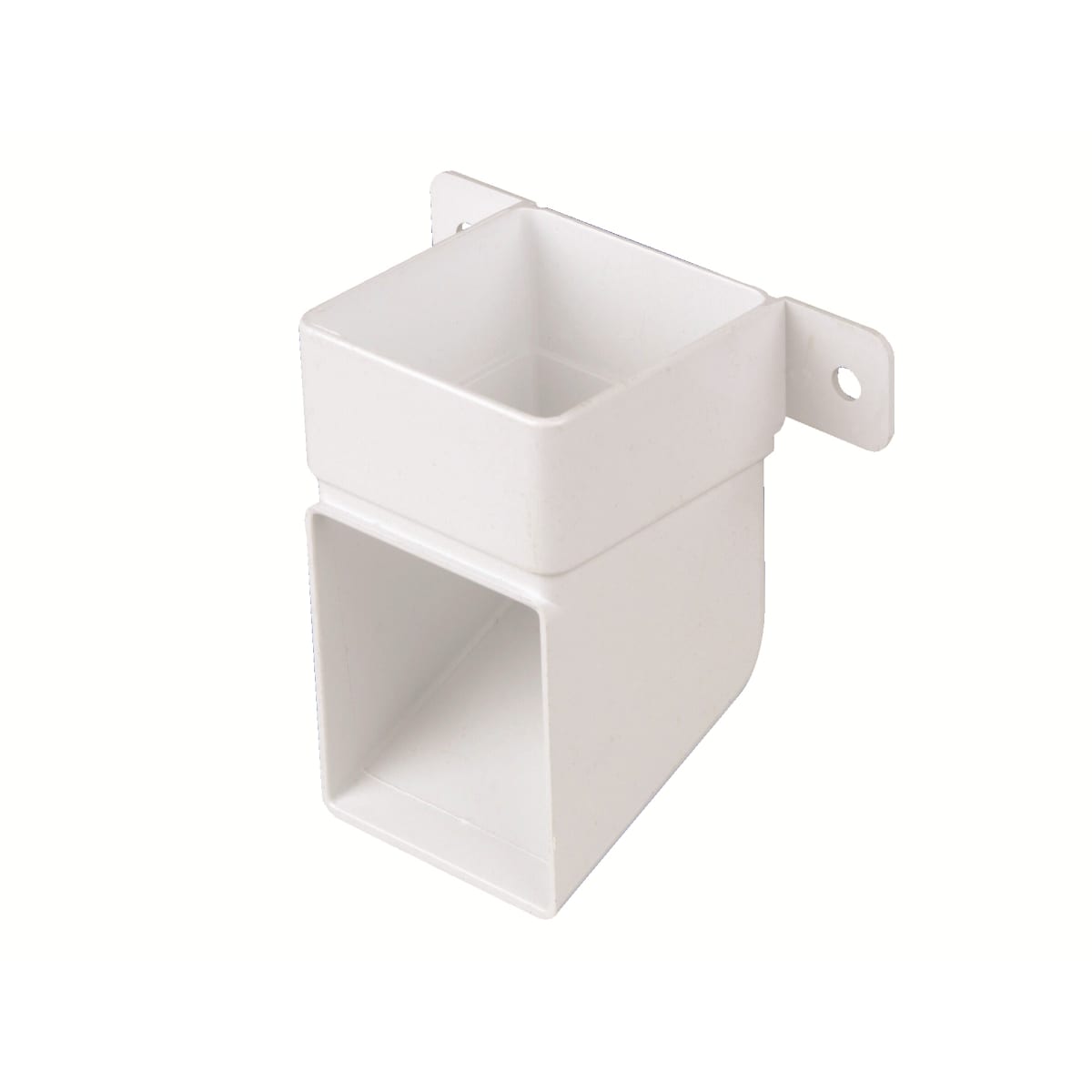 Product image for Osma Squareline Pipe Shoe And Bracket 116 X 108 X 66mm White