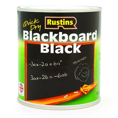 Product image for Rustins Quick Dry Blackboard Black Paint 1ltr