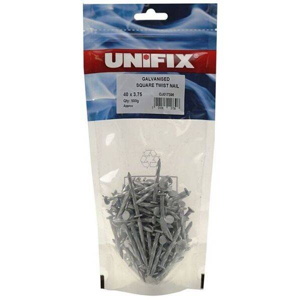 Product image for OJ  500G Galv Square Twist Nail Pouch 30x3.75mm