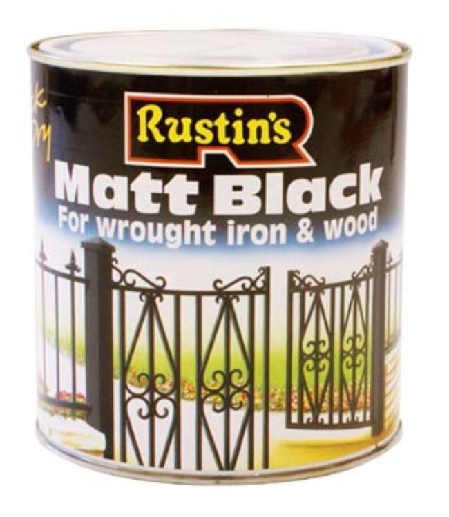 Image of Rustins Quick Dry Matt Black Paint 2.5ltr