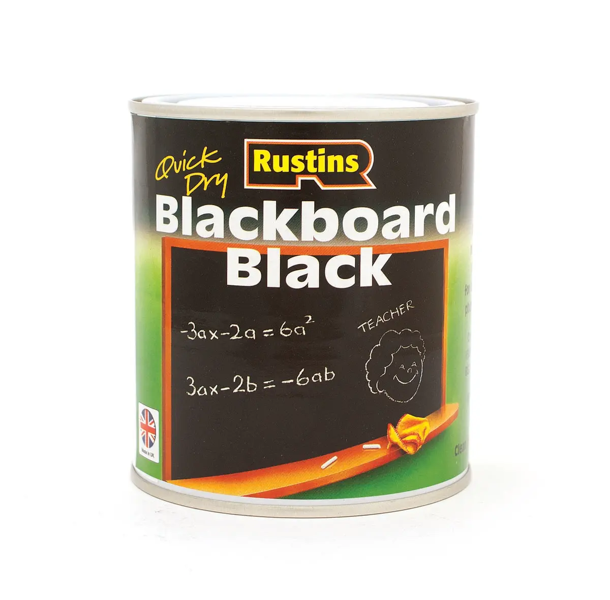 Product image for Rustins Quick Dry Blackboard Black Paint 500ml