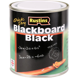 Product image for Rustins Quick Dry Blackboard Black Paint 500ml