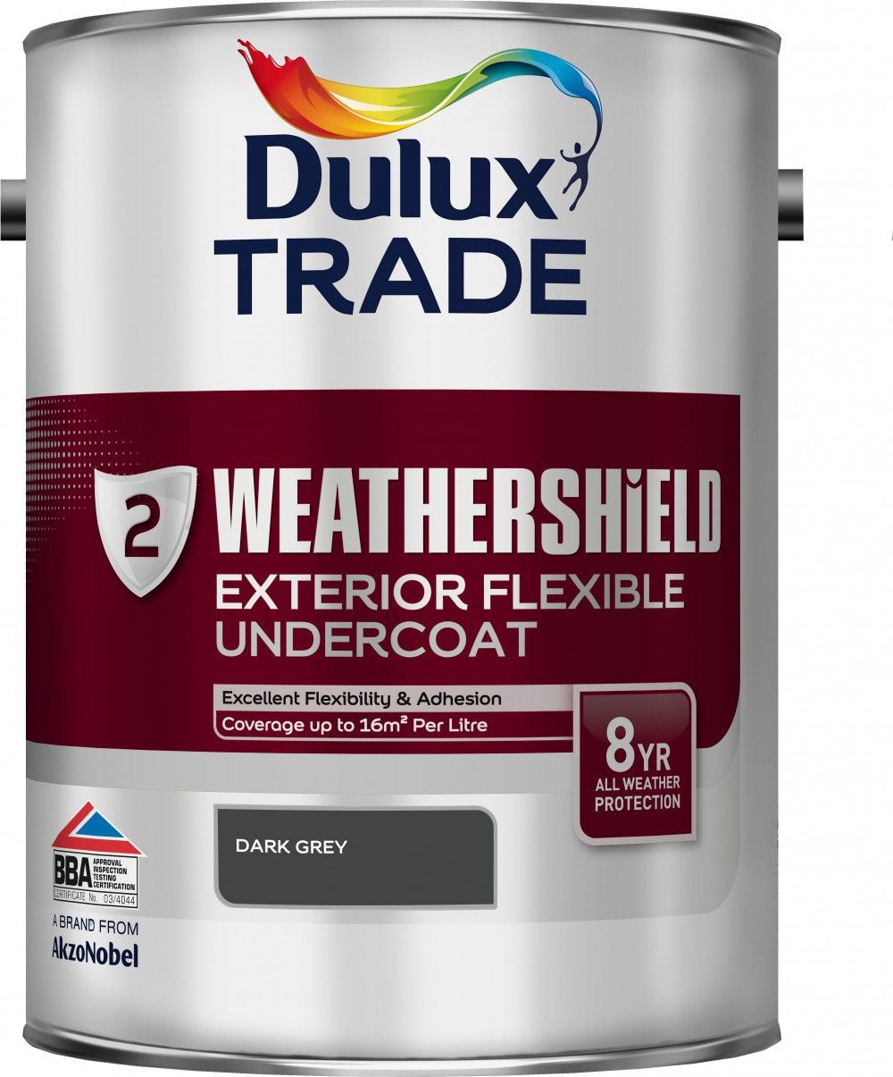 Product image for Dulux Trade Weathershield Exterior Undercoat Dark Grey 5ltr
