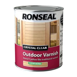 Product image for Ronseal Outdoor Varnish Gloss Crystal Clear 250ml